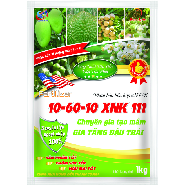 10-60-10 XNK 111 Chuyên Gia Tạo Mầm - Gia Tăng Đậu Trái 1KG