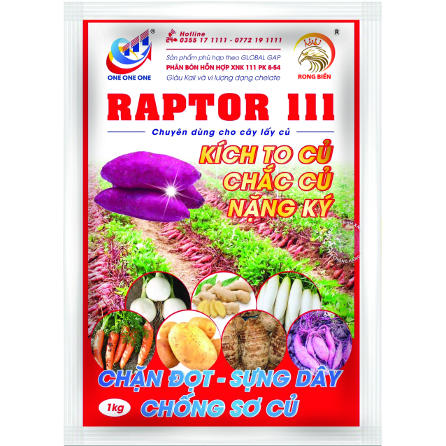 Raptor 111 Kích to củ, chắc củ, nặng ký 50Gr