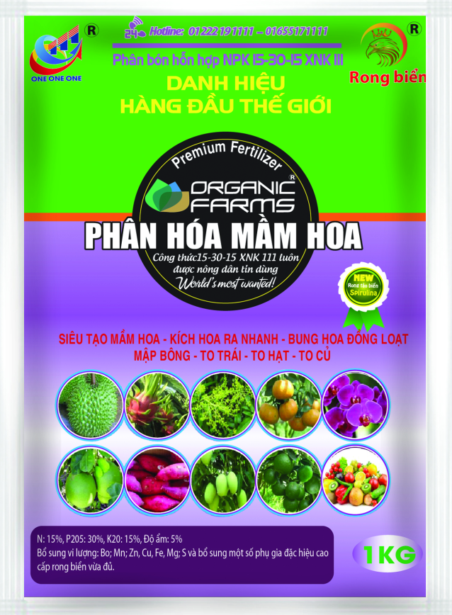 15-30-15 XNK 111 PHÂN HÓA MẦM HOA 567Gr